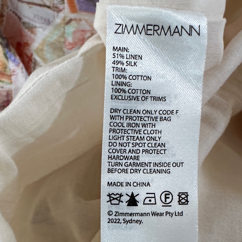 Zimmermann Silk+Linen Strapless Dress (M) - Picture 11 of 12